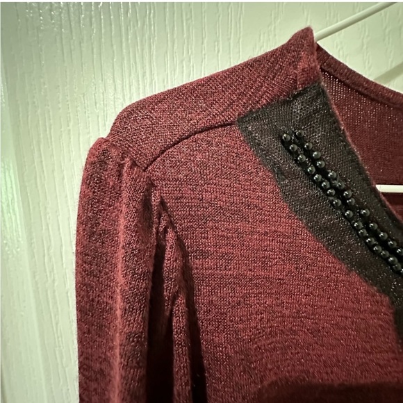 East 5th Embellished Merlot Long Sleeve
Knit Top - Picture 6 of 11